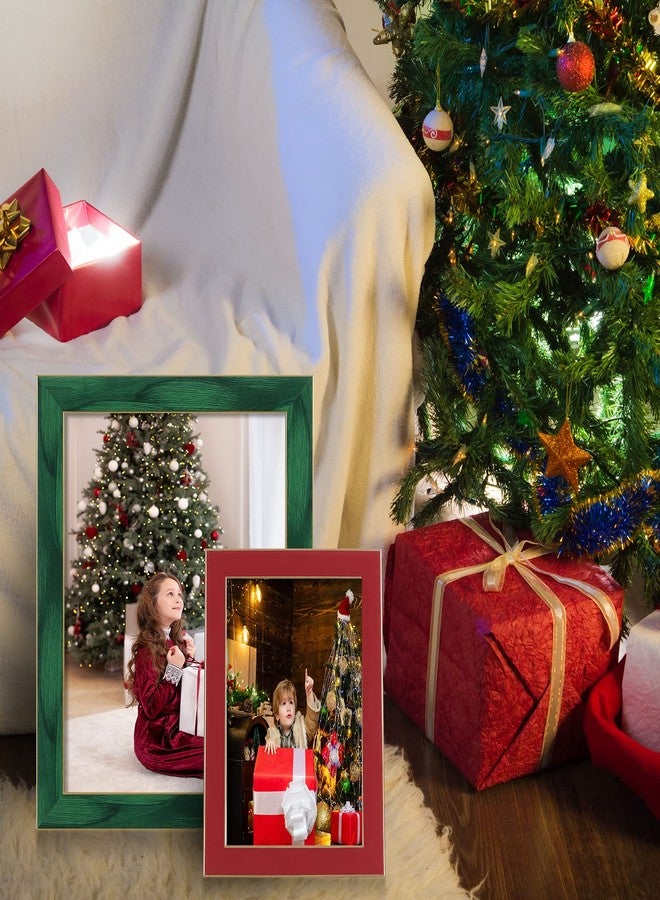CORE ART 8x10 Picture Frames Green Photo Frames Set of 2, 8 by 10 Colorful Frame with HD Plexiglass, Wall or Tabletop Display - Image 3